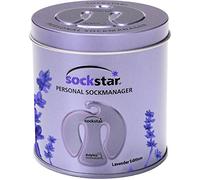 Pinces à Chaussettes Sockstar édition Lavende = 20 pièces Couleur + Odeur agréable et Durable Lavende dans Une Noble boîte Cadeau en métal