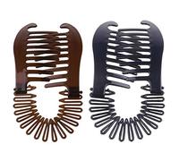 Pinces à cheveux 2 couleurs - Grand peigne banane - Pince à cheveux pour queue de cheval - Accessoire de cheveux pour femme