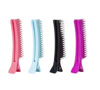 Pinces à cheveux 4/8 pièces, pinces à peigne de distribution professionnelle spécialement conçues pour les femmes et les filles, Salon de coloration de coupe et outils de coiffure à la maison (4pcs)