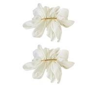 Pinces À Cheveux À Fleurs En Mousseline De Soie 2 Pièces, Matériau En Mousseline Léger, Forme De Fleur, Tempérament Élégant, Adaptées À Une Variété De Coiffures.