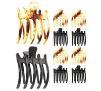 Pinces à Cheveux à Griffes Grandes à Cinq Dents, Lot de 10, Plastique
