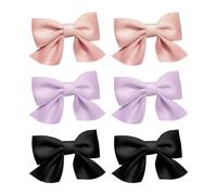 Pinces à Cheveux à Nœud 6 Pièces, Nœuds D'accessoires Pour Cheveux D'enfants, Accessoires Pour Cheveux De Filles, Pinces à Cheveux Antidérapantes, Décoration De Nœud