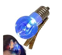 Pinces à cheveux - Accessoire de coiffure en forme d'ampoule, épingle à cheveux pour Halloween, accessoire de cheveux tendance, décoration à clip avec design, ornement de femme pour fête