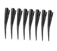 Pinces à Cheveux Alligator en Métal, Lot de 8, Noires