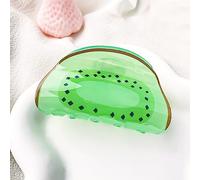 Pinces à cheveux antidérapantes avec impression de fruits - 9,7 cm - Pinces à cheveux de taille moyenne - Couleur vive - Accessoires pour cheveux - En forme de kiwi