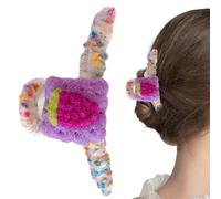 Pinces à cheveux aux fruits, pinces à cheveux mignonnes | Pinces créatives à griffes de requin pour cheveux flous - Grandes barrettes à forte tenue, pince à cheveux réutilisable pour cheveux épais, bo