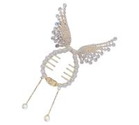Pinces à cheveux avec perles et strass | Pinces à cheveux avec long pompon, bijoux de cheveux pour coiffure, pinces à cheveux pour queue de cheval en perles pour filles, femmes, épouses