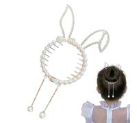 Pinces à cheveux avec perles et strass pour queue de cheval, bijoux de coiffure pour filles, femmes, épouses