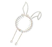 Pinces à cheveux avec perles et strass pour queue de cheval - Longues pinces à cheveux pour coiffure, pinces à cheveux pour queue de cheval avec perles pour filles, femmes, épouses