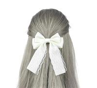 Pinces à Cheveux Bow 24 pinces à cheveux avec nœud brodé en dentelle | Épingles à cheveux longues à pompons Barrettes à ruban Épingles à cheveux(B)