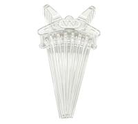 Pinces à cheveux crocodile en plastique à long bec | Pinces de positionnement réutilisables pour permanente, teinture et coiffure à domicile - Blanc
