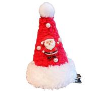 Pinces à cheveux de Noël - Barrettes de perles en forme de bonnet de Père Noël, accessoires pour cheveux lors de fêtes à thème, réunions de famille, événements scolaires