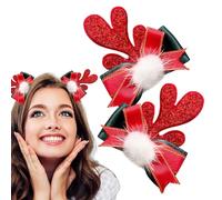 Pinces À Cheveux De Noël,Oreilles Mignonnes Et Festives,Épingles À Cheveux Avec Bois De Cerf | Pour Traditions Familiales Fêtes Célébrations Vacances Festivals Amusement Et
