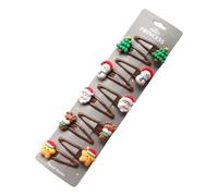 Pinces à cheveux de Noël pour enfants, jolies épingles à cheveux Père Noël, renne, bonhomme de neige, design décoratif Barrettes à cheveux