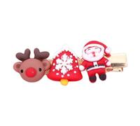 Pinces à cheveux de Noël pour filles - Jolie barrette de style de Noël, pince festive de Père Noël, épingle à cheveux, remplissage de chaussettes, accessoires de Noël