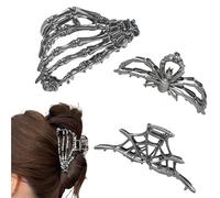 Pinces à cheveux d'Halloween - 3 pièces accessoires à tenue solide pour un coiffage sûr, design léger avec taille portable, pinces à cheveux pour tenir fermement, créer des coiffures festives