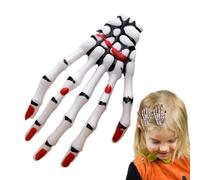 Pinces à cheveux d'horreur, main de squelette, décoration de fête d'Halloween, accessoire de cheveux d'Halloween, pince de diable tendance punk rock pour et adultes