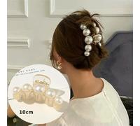 Pinces à cheveux en acrylique avec grosses perles épingles à cheveux en forme de crabe grandes barrettes de maquillage pour femmes accessoires pour cheveux pince à cheveux avec nœud