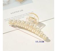 Pinces à cheveux en acrylique avec grosses perles épingles à cheveux en forme de crabe grandes barrettes de maquillage pour femmes accessoires pour cheveux pince à cheveux avec nœud