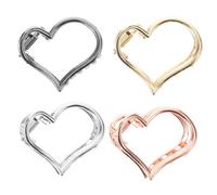 Pinces à Cheveux en Alliage Cœur 4 Minimalistes | Style Mode, Lot Décoratif pour Mariage et Occasions Spéciales, Faciles à Glisser la Coiffure