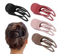 Pinces à cheveux en bec de canard, pinces à cheveux décoratives pour les types de cheveux | 4 pinces à cheveux élégantes pour le travail, le shopping, les voyages, accessoires de cheveux