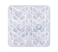 Pinces à cheveux en cristal en forme de papillon - Accessoires pour grille d'aération de voiture - Moules en résine époxy pour amoureux - Moule flexible en silicone pour bijoux en résine