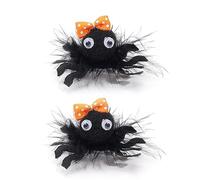 Pinces à cheveux en forme d'araignée noire pour Halloween, 5,1 cm, mignonnes barrettes alligator pour filles - Costume de fête pour enfants, cadeau de décoration gothique