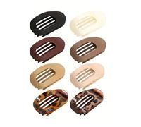 Pinces à cheveux en forme de bec de canard arrondies en acrylique mat for femmes, épingle à cheveux en plastique de couleur unie, accessoires élégants, nouvelle collection pièces/ensemble