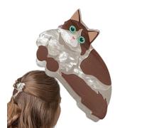 Pinces à cheveux en forme de chat - 7 x 4 cm - Barrettes mignonnes à griffes, épingles à cheveux décoratives, petite pince à mâchoire | ensemble de pinces à chat pour cheveux courts et longs pour