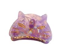 Pinces à cheveux en forme de chat avec imprimé léopard français - Petites pinces à cheveux mignonnes et amusantes pour femmes et filles