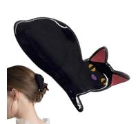 Pinces à cheveux en forme de chat en forme de chat, mini griffe, pince à cheveux antidérapante | Design acrylique durable, clips solides pour les voyages d'affaires, la maison, l'extérieur, l'école