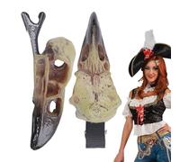 Pinces à cheveux en forme de crâne d'animal - Barrette effrayante pour costumade pour coiffure, postiche d'Halloween pour femme, accessoire décoratif pour le jour des morts, vacances