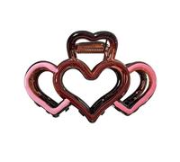 Pinces à cheveux en forme de cœur creux pour femme - Forte adhérence - 12 cm - Grandes pinces à cheveux antidérapantes - Accessoires de cheveux tendance pour cheveux épais et fins - Idéal pour un