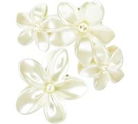 Pinces à cheveux en forme de fleur brillante pour femmes et filles, jolies pinces à cheveux hawaïennes, perles artificielles décoratives plumeria pour cheveux épais, cheveux fins, taille L, M, 2