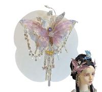 Pinces à cheveux en forme de fleur - Nœud en soie brillante - Pour l'école, le bal, le cosplay, le festival, la demoiselle d'honneur, la danse quotidienne