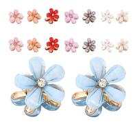 Pinces à cheveux en forme de fleur,pinces à cheveux en forme de fleur,16X pinces à cheveux antidérapantes avec strass - Barrettes à cheveux à forte adhérence, accessoires pour cheveux, petites pinces