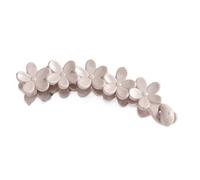 Pinces à cheveux en forme de fleur, pinces à cheveux simples givrées pour queue de cheval, support vertical pour queue de cheval, pince à cheveux fleur de prunier (rose)