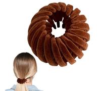 Pinces à cheveux en forme de nid d'oiseau - Pinces à cheveux magiques | Support extensible pour queue de cheval | Pince à cheveux magique en velours en forme de nid d'oiseau | Trois rangées de dent