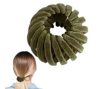 Pinces à cheveux en forme de nid d'oiseau - Pinces à cheveux magiques | Support extensible pour queue de cheval | Pince à cheveux magique en velours en forme de nid d'oiseau | Trois rangées de dent
