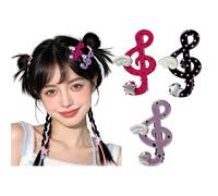 Pinces à cheveux en forme de note de musique Y2k - Accessoires pour cheveux - Aile d'étoile - Pinces à cheveux décoratives Y2k - Pour femme