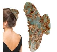 Pinces à cheveux en forme de tortue pour femme | Grande pince à cheveux en acétate de cellulose de 10,4 cm | Épingle à cheveux antidérapante de style français, barrettes solides pour femme