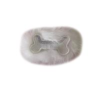 Pinces à cheveux en forme d'os de chien en peluche pour femmes, filles, adolescentes - Pinces latérales décoratives avec maintien sûr, design tendance pour Halloween, cosplay, fêtes costumées