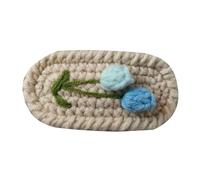 Pinces à cheveux en laine tricotée, jolie pince à cheveux amusante en laine tricotée en forme de fleur, barrettes à fleurs, antidérapantes et sans douleur, épingle à cheveux colorée, accessoires de