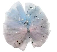 Pinces à cheveux en maille de gaze paillettes grande taille, 4 pièces, épingle mignonne, Barrette princesse, nœuds, accessoires pour Cheveux(Color5)