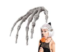 Pinces à cheveux en os de squelette d'Halloween, épingles à cheveux en forme d'os de crâne - Pince à cheveux en forme d'os à main pour Halloween, accessoires de cheveux amusants - Accessoires de conce