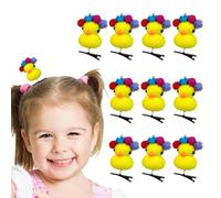 Pinces à cheveux en peluche - Accessoires pour cheveux en mousse souple | 10 paquets cheveux jaunes pour filles et femmes, épingles à cheveux non mises en œuvre, décorations de chapeau