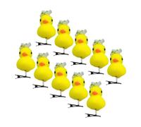 Pinces à cheveux en peluche - Accessoires pour cheveux en mousse souple | 10 paquets cheveux jaunes pour filles et femmes, épingles à cheveux non mises en œuvre, décorations de chapeau
