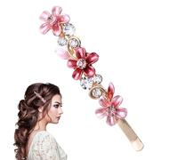 Pinces à cheveux en strass - Barrette à cheveux en forme de fleur | Barrette à fleurs vintage en strass, petites pinces à cheveux en alliage de strass, pinces à cheveux en perles de fleurs, perles
