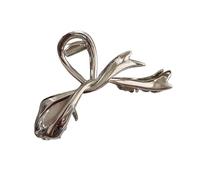 Pinces à cheveux en velours rouge avec nœud - Automne et hiver - Pour femme - Cadeau français élégant - Épingle à cheveux coréenne - Accessoires pour cheveux féminins (rose)