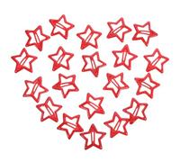 Pinces à Cheveux Étoile en Métal Rouge, 20 Pièces pour Coiffures | Forme à Cinq Branches, Style Mignon, pour Mèches Fines, Garçon Fille, Anniversaires et Séances Photo